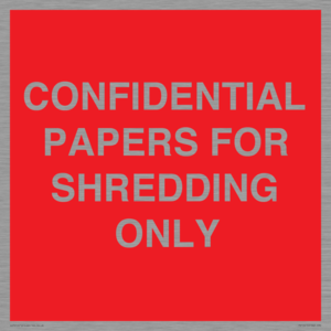 CONFIDENTIAL PAPERS FOR SHREDDING ONLY